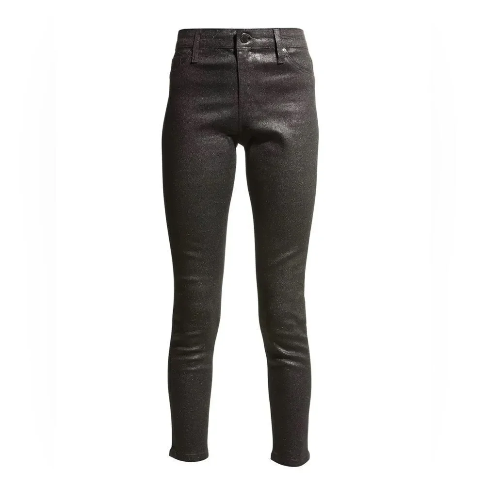 NWT AG Adriano Goldschmied Farrah Skinny Ankle in Luminous Gunmetal Size 29